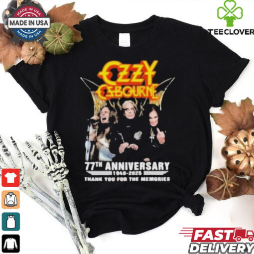Ozzy Osbourne 77th Anniversary 1948 2025 Thank You For The Memories T Shirt