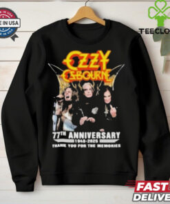 Ozzy Osbourne 77th Anniversary 1948 2025 Thank You For The Memories T Shirt