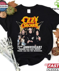 Ozzy Osbourne 77th Anniversary 1948 2025 Thank You For The Memories T Shirts