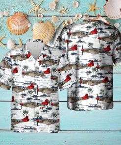 P 51 Red Tail Mustang Bunny Hawaiian Shirt