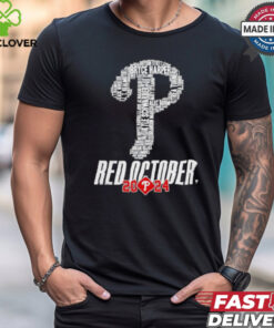 P Logo Philadelphia Phillies Red October 2024 Shirt