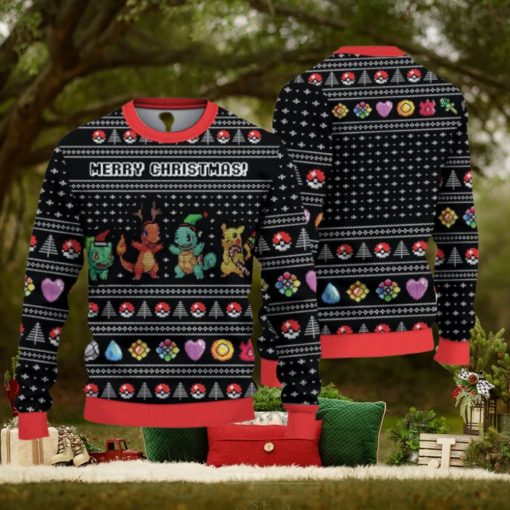 P O K E M O N Merry Christmas Christmas Gift For Holiday P I K A C H U 3D Ugly Christmas Sweater