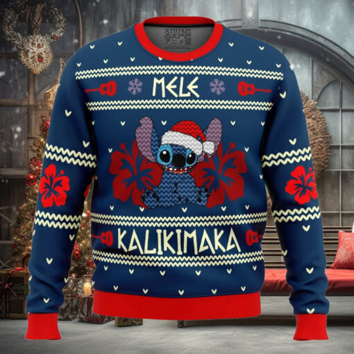 Stitch Mele Kalikimaka Ugly Christmas Sweater