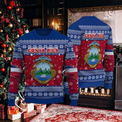 Costa Rica Football Ugly Christmas Sweater