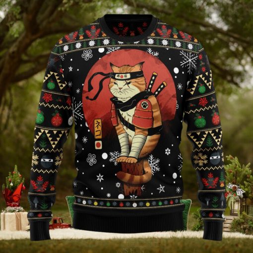 Ninja Cat Ugly Christmas Sweater