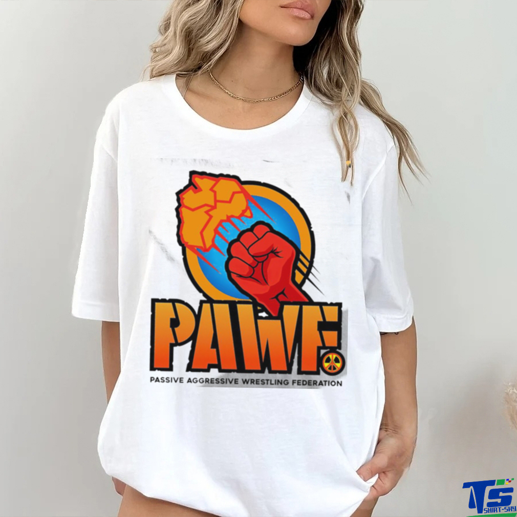 PAWF Passive Aggressive Wrestling Federation logo shirt