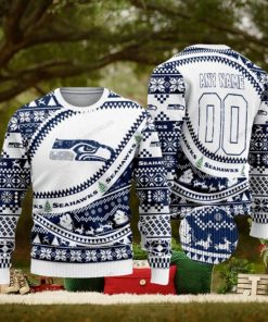 Personalized Nfl Seattle Seahawks Custom Ugly Christmas Sweaters