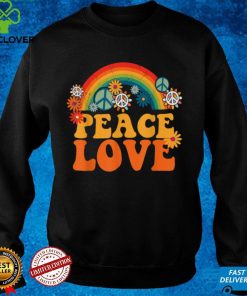 PEACE SIGN LOVE 1960s 1970s Shirt Tie Dye Groovy Hippie T Shirt (1)