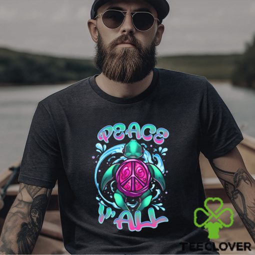 PEACE Y’ALL TURTLE ALL OVER PRINT T SHIRT