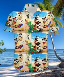 Mickey And Friends In Hawaii Disney Cartoon Graphics Full Printing Hawaiian Shirt