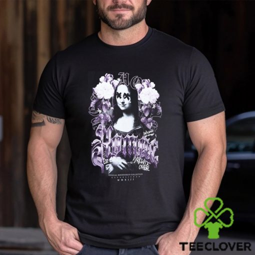 PLUS OVERSIZED GOTHIC MONA LISA FLORAL T SHIRT