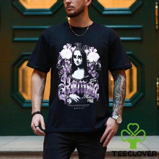 PLUS OVERSIZED GOTHIC MONA LISA FLORAL T SHIRT