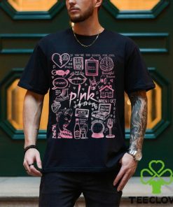 P!Nk Lyric Album Song Doodle Art Water Color Pink T Shirt