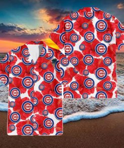 Chicago Cubs Big Red Hibiscus Lover 3D Hawaiian Shirt Summer Gift For Fans