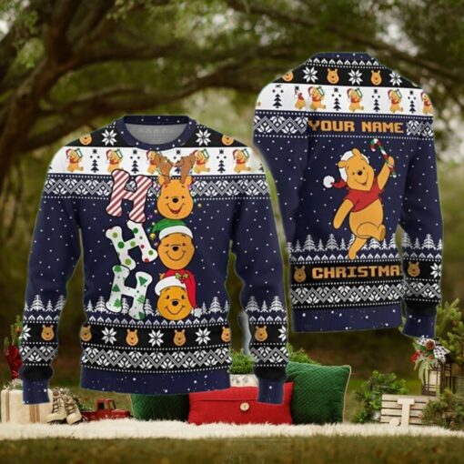 Ho Ho Ho Cute Winnie The Pooh Holiday Sweater