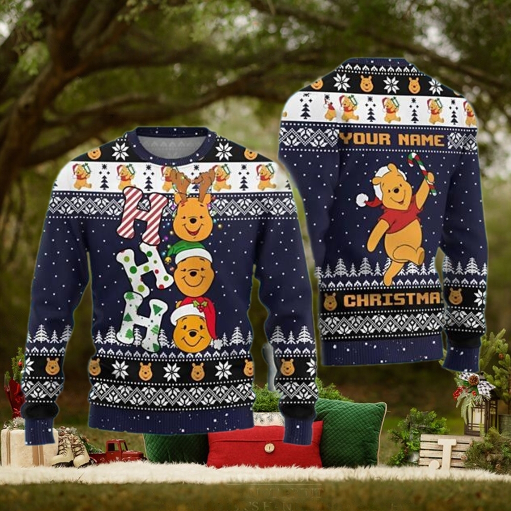 Ho Ho Ho Cute Winnie The Pooh Holiday Sweater Ho Ho Ho Cute Winnie The Pooh Holiday Sweater