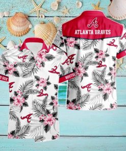 Atlanta Braves Tropical Floral Logo Hawaiian Shirt