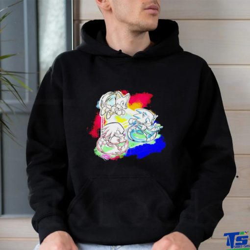 Sonic Tails and Knuckles Vivid Velocity art hoodie, sweater, longsleeve, shirt v-neck, t-shirt