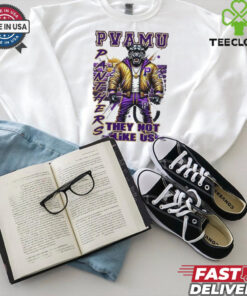 PVAMU They Not Like Us Prairie View A&M University Mascot HBCU 2024 T-shirts featuring the university's mascot and a bold message of pride.