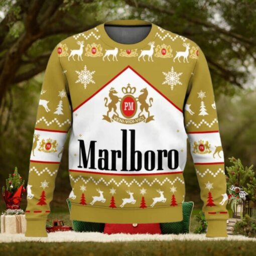 Marlboro Gold Cigarette Ugly Christmas Sweater