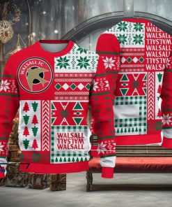 Walsall FC Hula Efl Logo Team Ugly Christmas Sweater For Fans Gift Unisex Sweatshirt