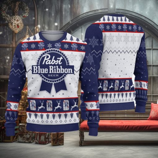 Pabst Blue Beer Christmas Sweater