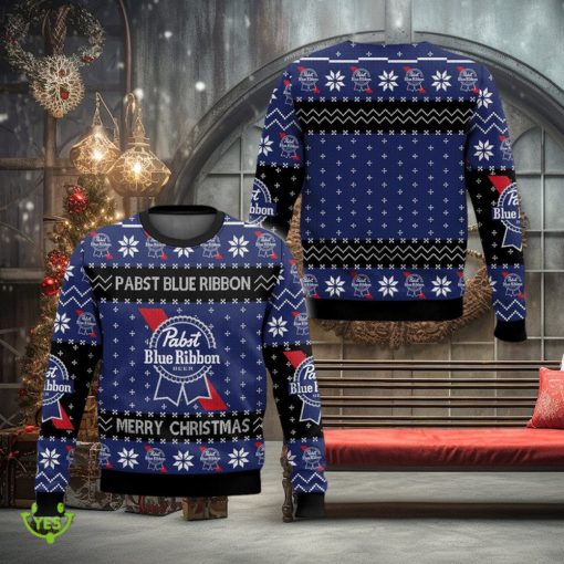 Pabst Blue Ribbon Apparel Ugly Xmas 3D Sweater For Men And Women