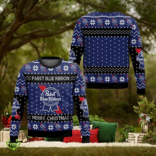 Pabst Blue Ribbon Apparel Ugly Xmas 3D Sweater For Men And Women