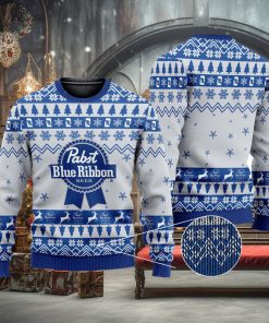 Pabst Blue Ribbon Beer Ugly Pabst Blue Ribbon Ugly Gift Christmas 3D Sweater For Men And Women