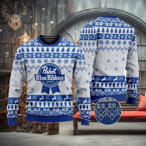 Pabst Blue Ribbon Beer Ugly Pabst Blue Ribbon Ugly Gift Christmas 3D Sweater For Men And Women