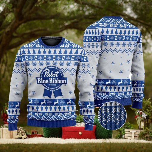 Pabst Blue Ribbon Beer Ugly Pabst Blue Ribbon Ugly Gift Christmas 3D Sweater For Men And Women