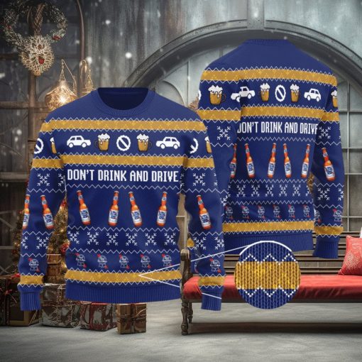 Pabst Blue Ribbon Don’t Drink And Drive Knitted 3D Sweater Gift For Xmas