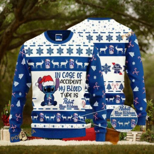 Pabst Blue Ribbon Funny Womens Christmas Sweater
