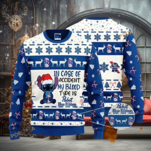 Pabst Blue Ribbon Funny Womens Christmas Sweater