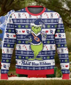 Pabst Blue Ribbon Grinch 3D Christmas Sweater Ugly Christmas Sweater Christmas Gift Ideas