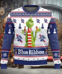 Pabst Blue Ribbon Grinch Ugly Sweater 3D Printed Men And Women Christmas Gift