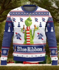 Pabst Blue Ribbon Grinch Ugly Sweater 3D Printed Men And Women Christmas Gift