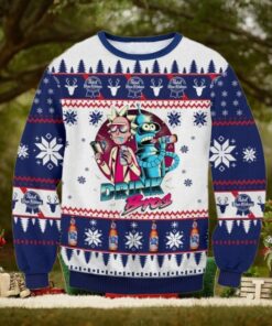 Pabst Blue Ribbon Rick And Morty Ugly Sweater