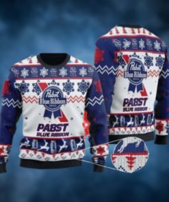 Pabst Blue Ribbon Ugly Christmas Sweater