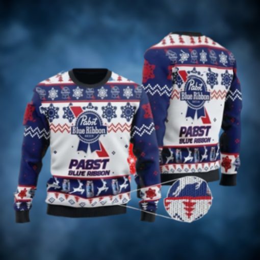 Pabst Blue Ribbon Ugly Christmas Sweater