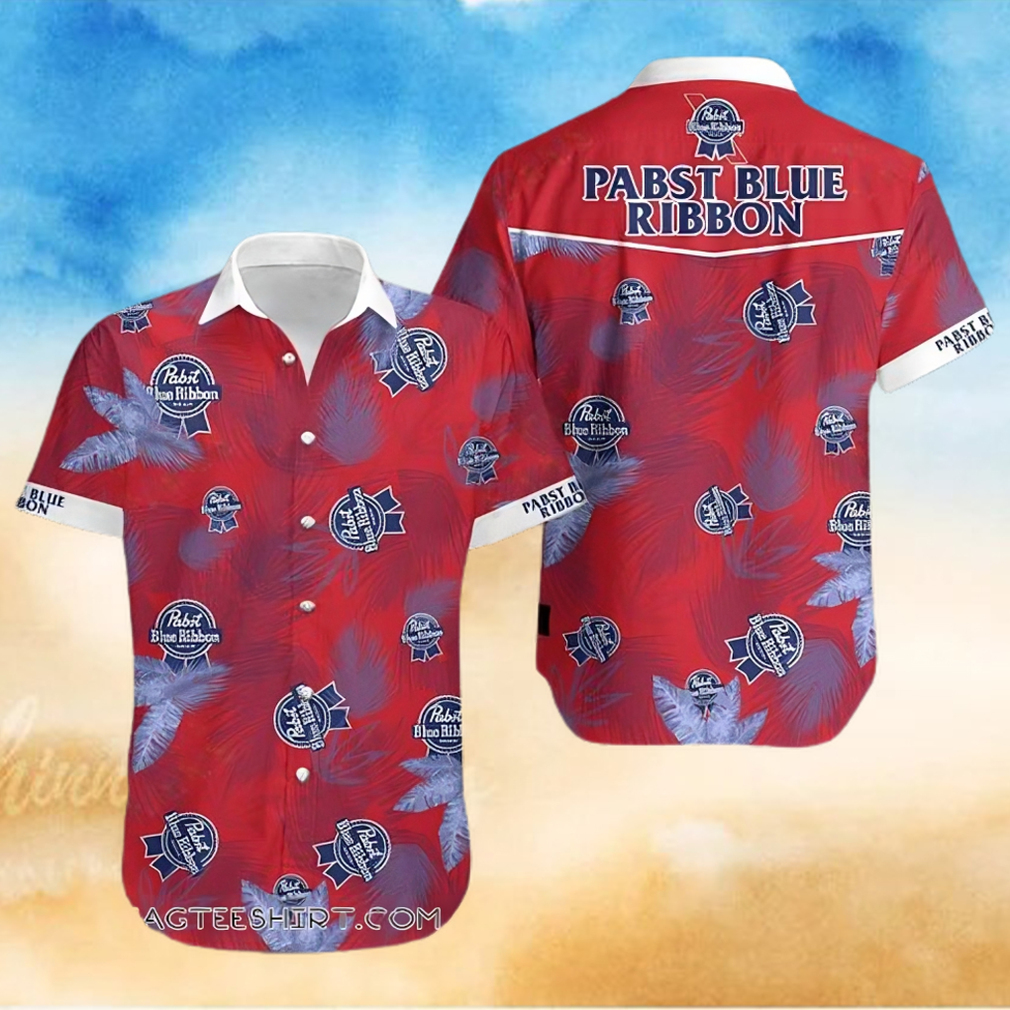 Pabst blue ribbon beer hawaiian shirt