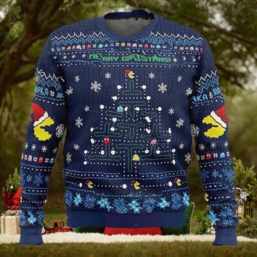 Pac Man Ugly Christmas Sweater, Pac Man Game Ugly Christmas Sweater