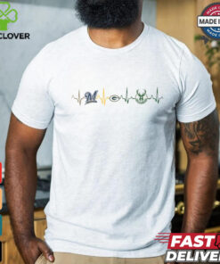 Packers Brewers Bucks Heartbeat Shirt