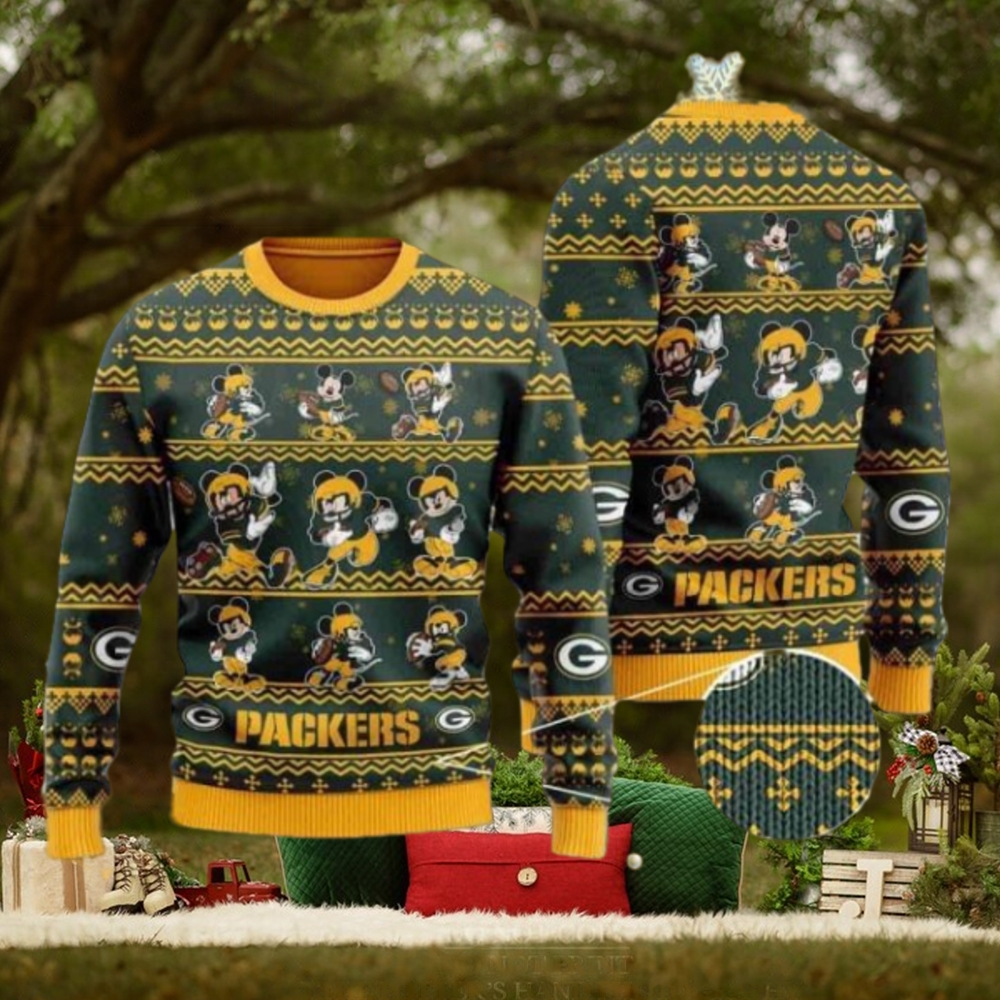 Packers Mickey Mouse Knitted Ugly Christmas Sweater Packers Mickey Mouse Knitted Ugly Christmas Sweater