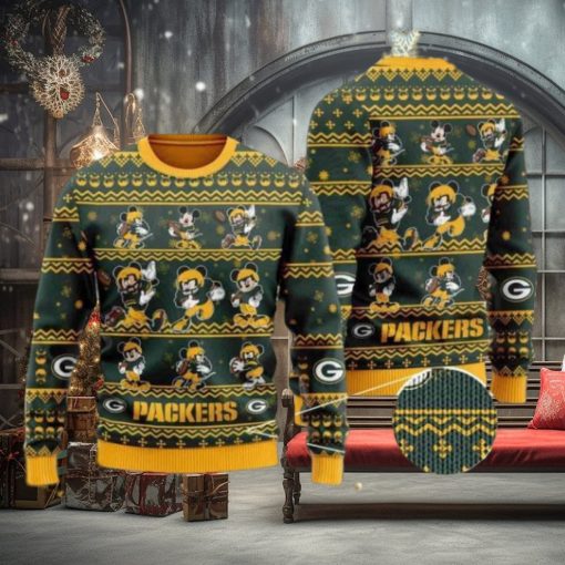 Packers Mickey Mouse Knitted Ugly Christmas Sweater