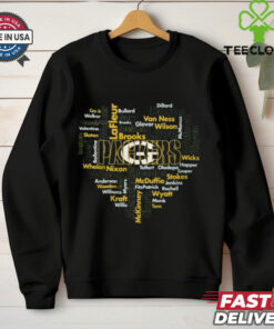 Packers Word Cloud Player Names T Shirt