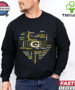 Packers Word Cloud Player Names T Shirt