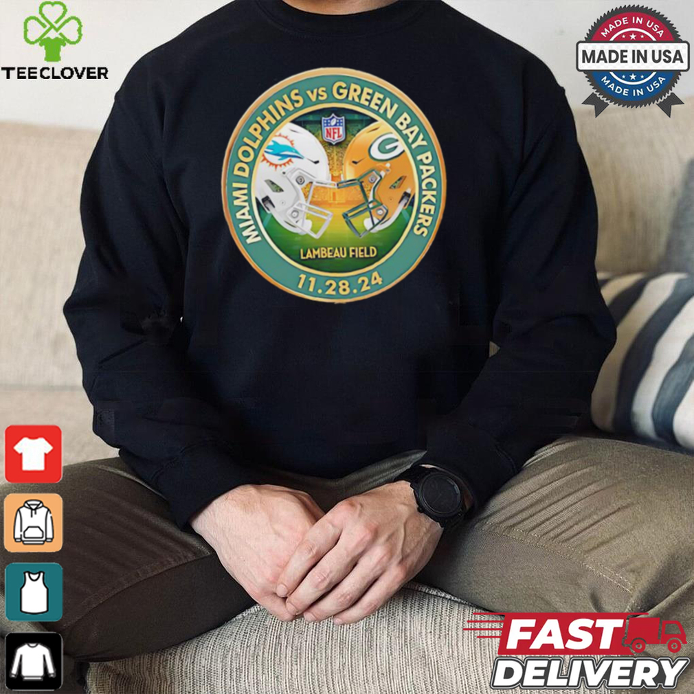 Packers vs. Dolphins November 28 2024 Lambeau Field match up shirt Packers vs. Dolphins November 28 2024 Lambeau Field match up shirt
