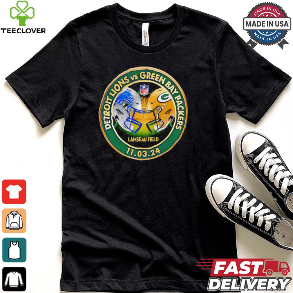 Packers vs. Lions November 3 2024 Lambeau Field match up shirt Packers vs. Lions November 3 2024 Lambeau Field match up shirt
