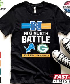 Packers vs. Lions match up Lambeau Field NFC North battle shirt